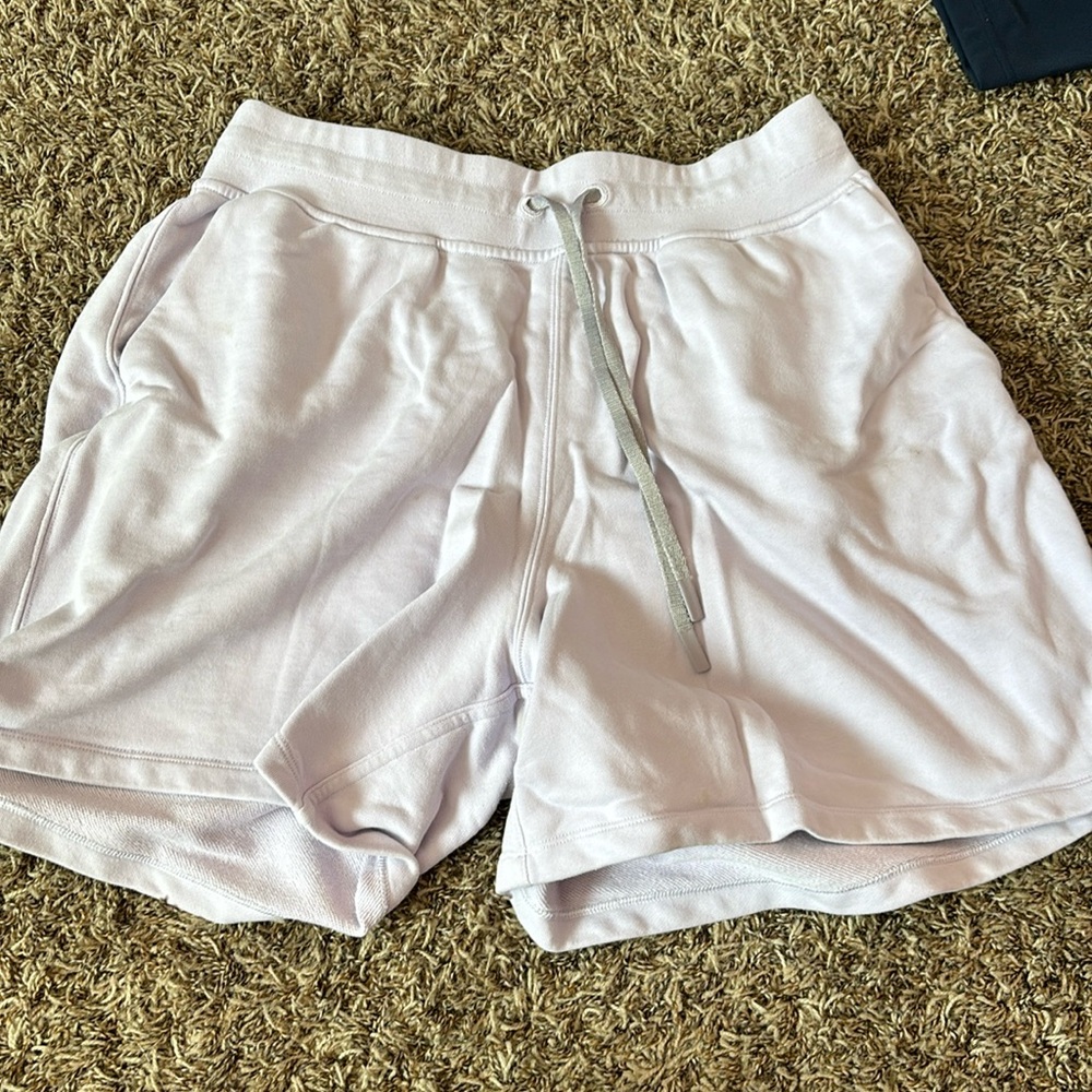 lululemon athletica Pale Lavender Drawstring Athletic Shorts